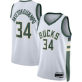 Ldoa M.Bucks #34 Giannis Antetokounmpo White Swingman Jerseys - Association Edition