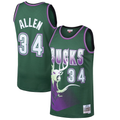 Ldoa M.Bucks #34 Ray Allen Mitchell & Ness Kelly Green 199697 Hardwood Classics Swingman Jerseys
