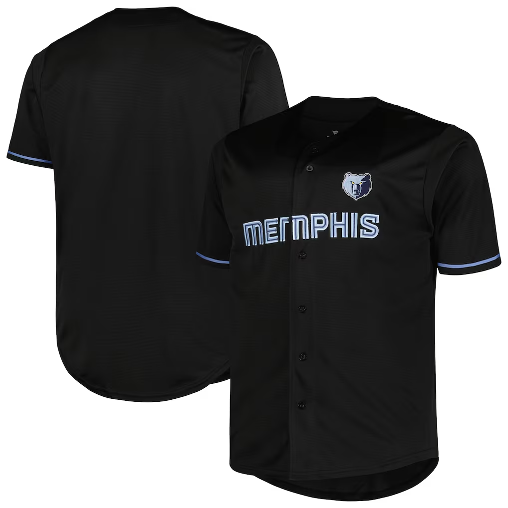Ldoa M.Grizzlies Profile Black Big & Tall Pop Stitched Jerseys