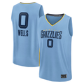 Ldoa M.Grizzlies #0 Jaylen Wells Light Blue Fast Break Replica Player Stitched Jerseys- Statement Edition