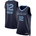 Ldoa M.Grizzlies #12 Ja Morant Navy Swingman Stitched Jerseys- Icon Edition