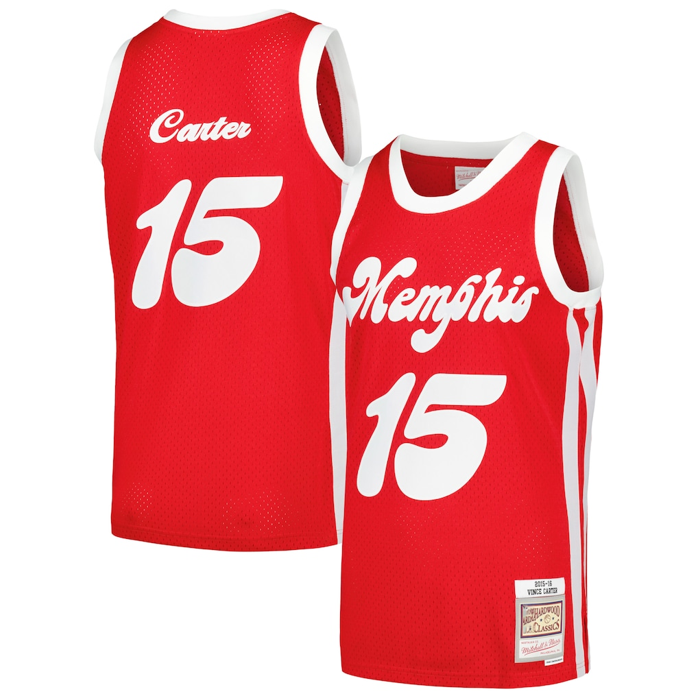 Ldoa M.Grizzlies #15 Vince Carter Mitchell & Ness Red 2015-2016 Hardwood Classics Swingman Stitched Jerseys