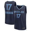 Ldoa M.Grizzlies #17 Yuki Kawamura Navy Fast Break Replica Player Stitched Jerseys- Icon Edition