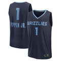 Ldoa M.Grizzlies #1 Scotty Pippen Jr. Navy Fast Break Replica Player Stitched Jerseys- Icon Edition