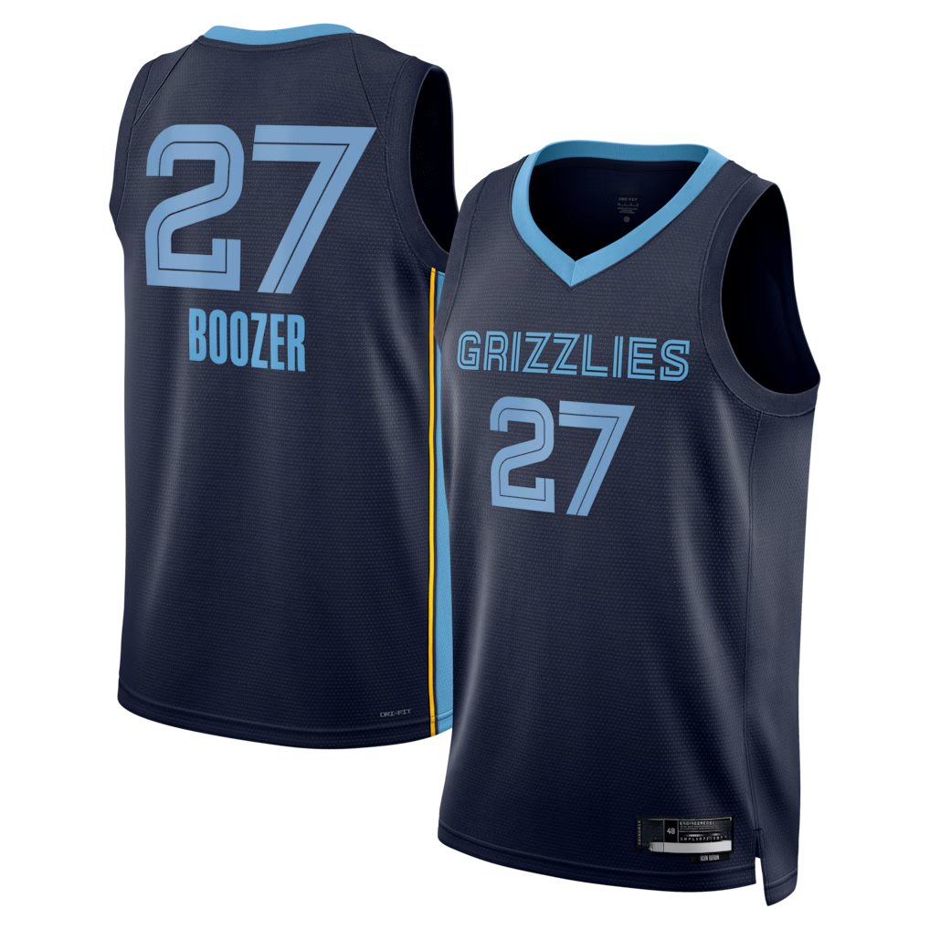 Ldoa M.Grizzlies #27 Cameron Boozer Navy 2026 Draft Swingman Stitched Jerseys- Icon Edition