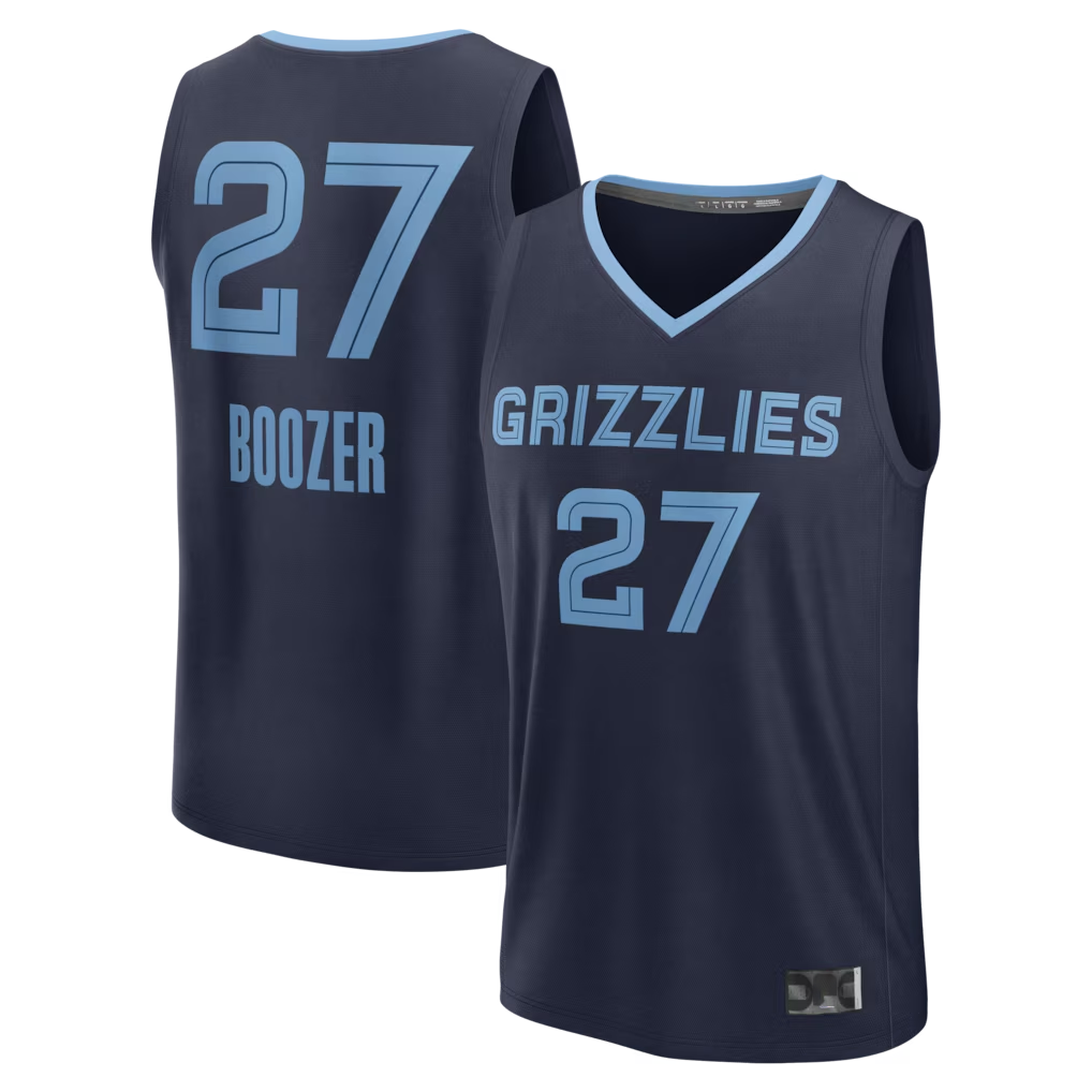 Ldoa M.Grizzlies #27 Cameron Boozer Navy Draft First Round Pick Fast Break Stitched Jerseys- Icon Edition