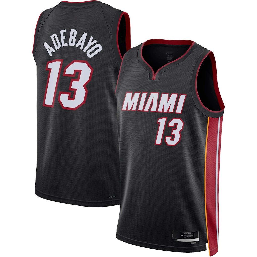 Ldoa M.Heat #13 Bam Adebayo kounmpo Black Fast Break Jerseys - Icon Edition