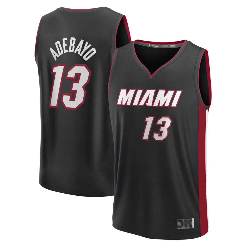 Ldoa M.Heat #13 Bam Adebayo Black Fast Break Replica Jerseys - Icon Edition