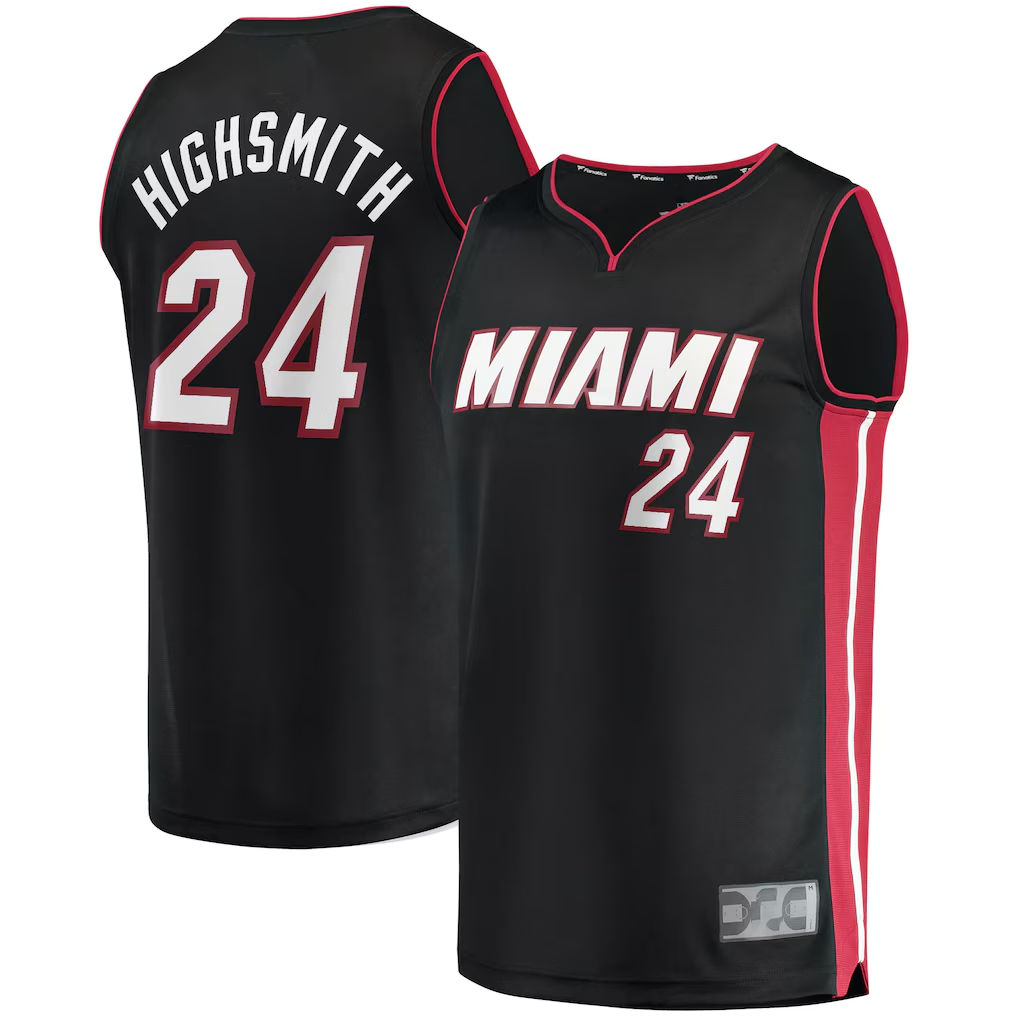 Ldoa M.Heat #24 Haywood Highsmith Black 2021-2022 Fast Break Replica Jerseys - Icon Edition