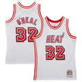 Ldoa M.Heat #32 Shaquille O'Neal Mitchell & Ness White 2007-2008 Hardwood Classics Swingman Jerseys