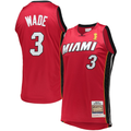 Ldoa M.Heat #3 Dwyane Wade Mitchell & Ness Red 2005-06 Hardwood Classics Authentic Jerseys