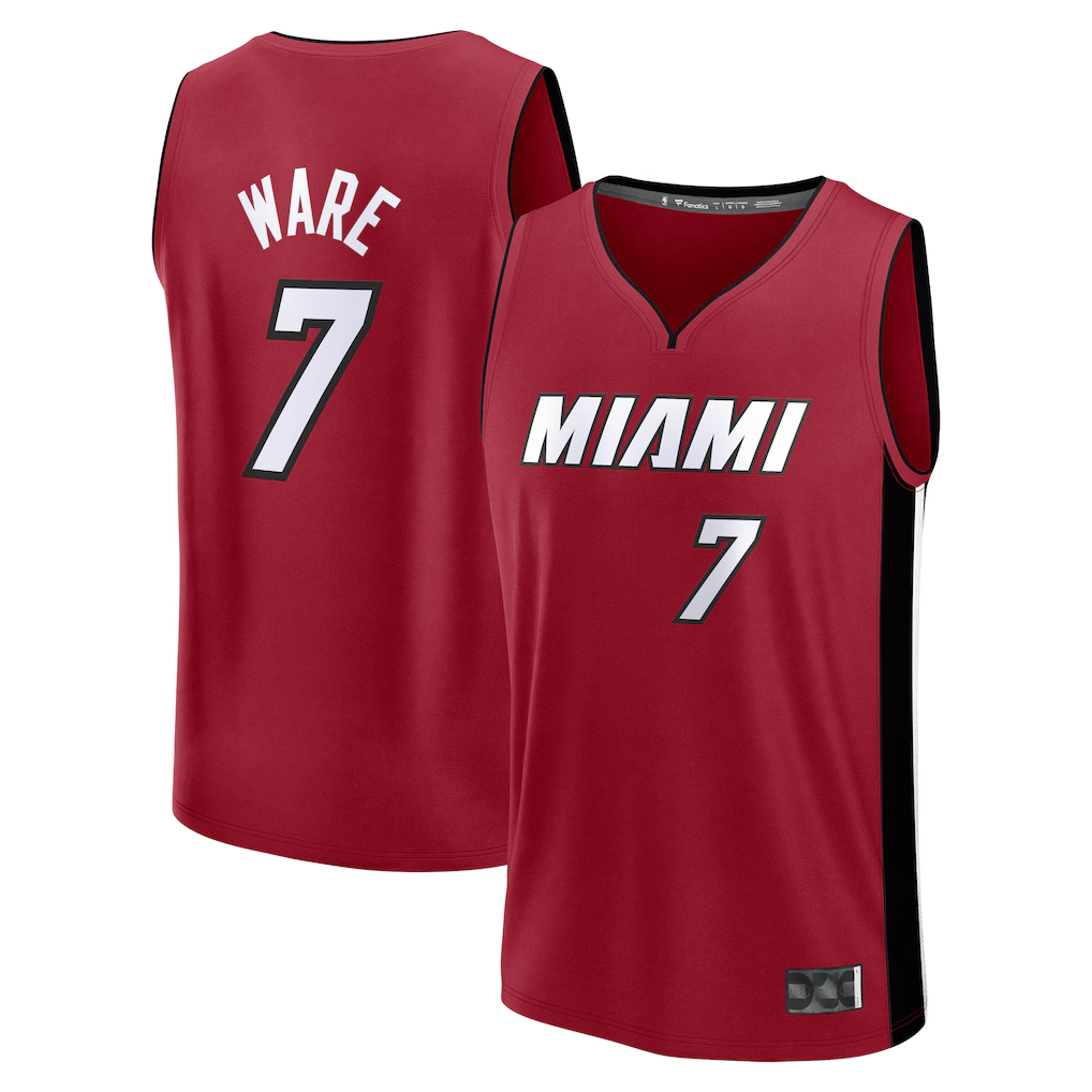Ldoa M.Heat #7 Kel'el Ware Red Fast Break Player Jerseys - Statement Edition