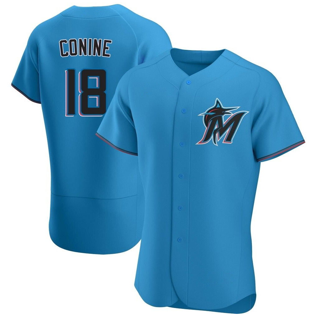 Ldoa M.Marlins #18 Griffin Conine Player Blue Home Limited Elite Stitched Jerseys