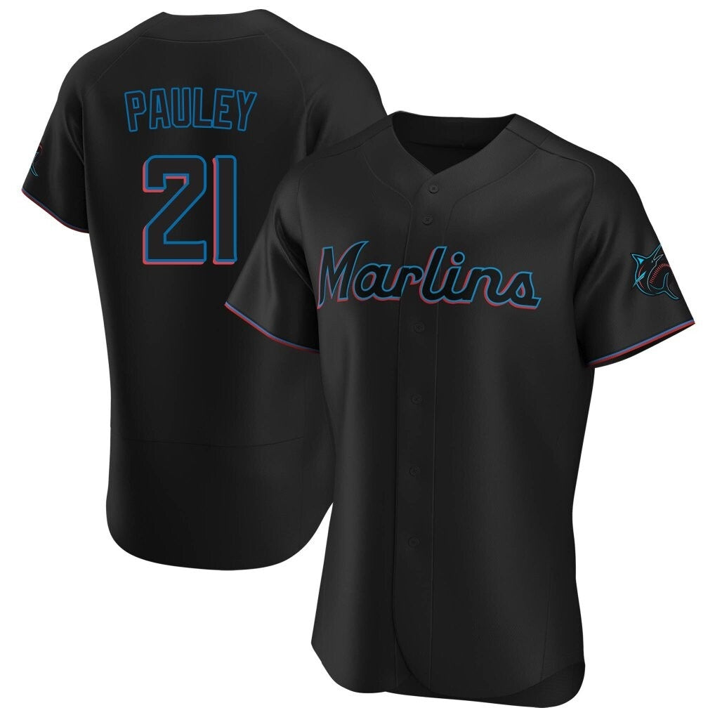 Ldoa M.Marlins #21 Graham Pauley Player Black Home Limited Elite Stitched Jerseys