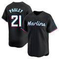 Ldoa M.Marlins #21 Graham Pauley Player Black  Home Limited Stitched Jerseys