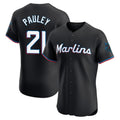 Ldoa M.Marlins #21 Graham Pauley Player Black Vapor Home Limited Elite Stitched Jerseys
