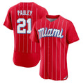 Ldoa M.Marlins #21 Graham Pauley Player Red City Connect Home Limited Elite Stitched Jerseys