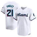 Ldoa M.Marlins #21 Graham Pauley Player White  Home Limited Stitched Jerseys