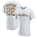 Ldoa M.Marlins #22 Sandy Alcantara Player Gold  Home Limited Elite Stitched Jerseys