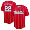 Ldoa M.Marlins #22 Sandy Alcantara Player Red City Connect Home Game Stitched Jerseys