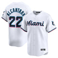 Ldoa M.Marlins #22 Sandy Alcantara Player White Home Limited Stitched Jerseys