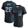 Ldoa M.Marlins #26 Janson Junk Player Black City Connect Home Limited Elite Stitched Jerseys