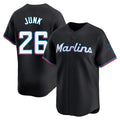 Ldoa M.Marlins #26 Janson Junk Player Black Home Limited Stitched Jerseys