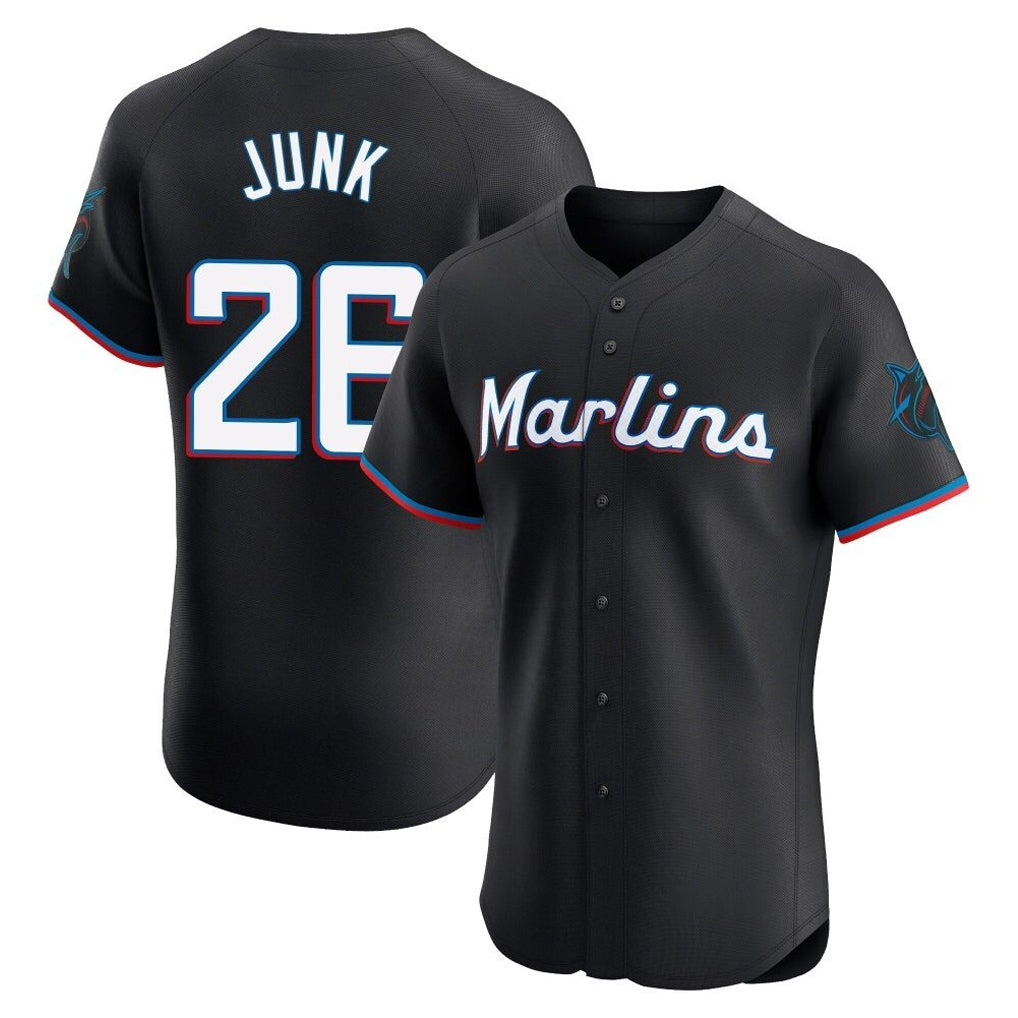 Ldoa M.Marlins #26 Janson Junk Player Black Vapor Home Limited Elite Stitched Jerseys