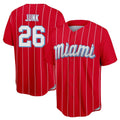 Ldoa M.Marlins #26 Janson Junk Player Red City Connect Home Game Stitched Jerseys
