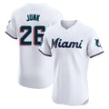 Ldoa M.Marlins #26 Janson Junk Player White Home Limited Elite Stitched Jerseys