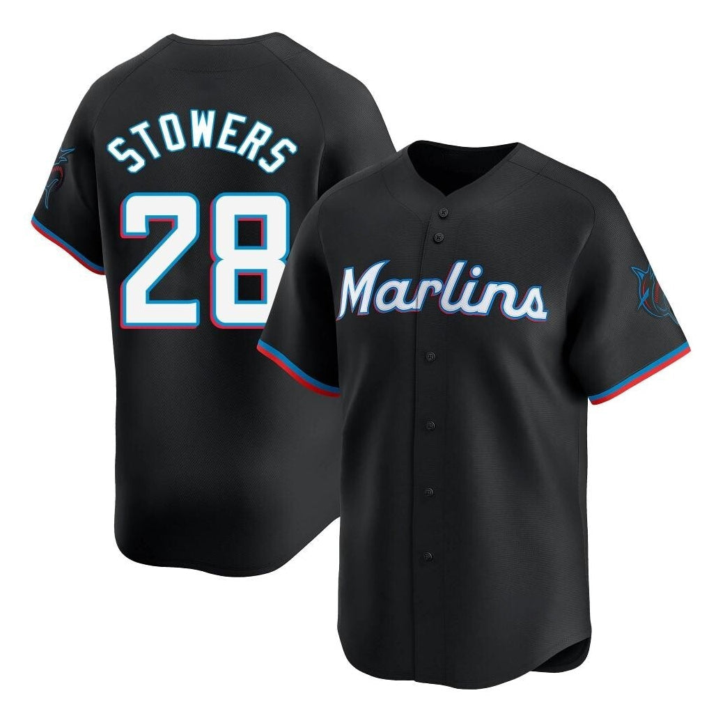 Ldoa M.Marlins #28 Kyle Stowers Player Black Home Limited Stitched Jerseys