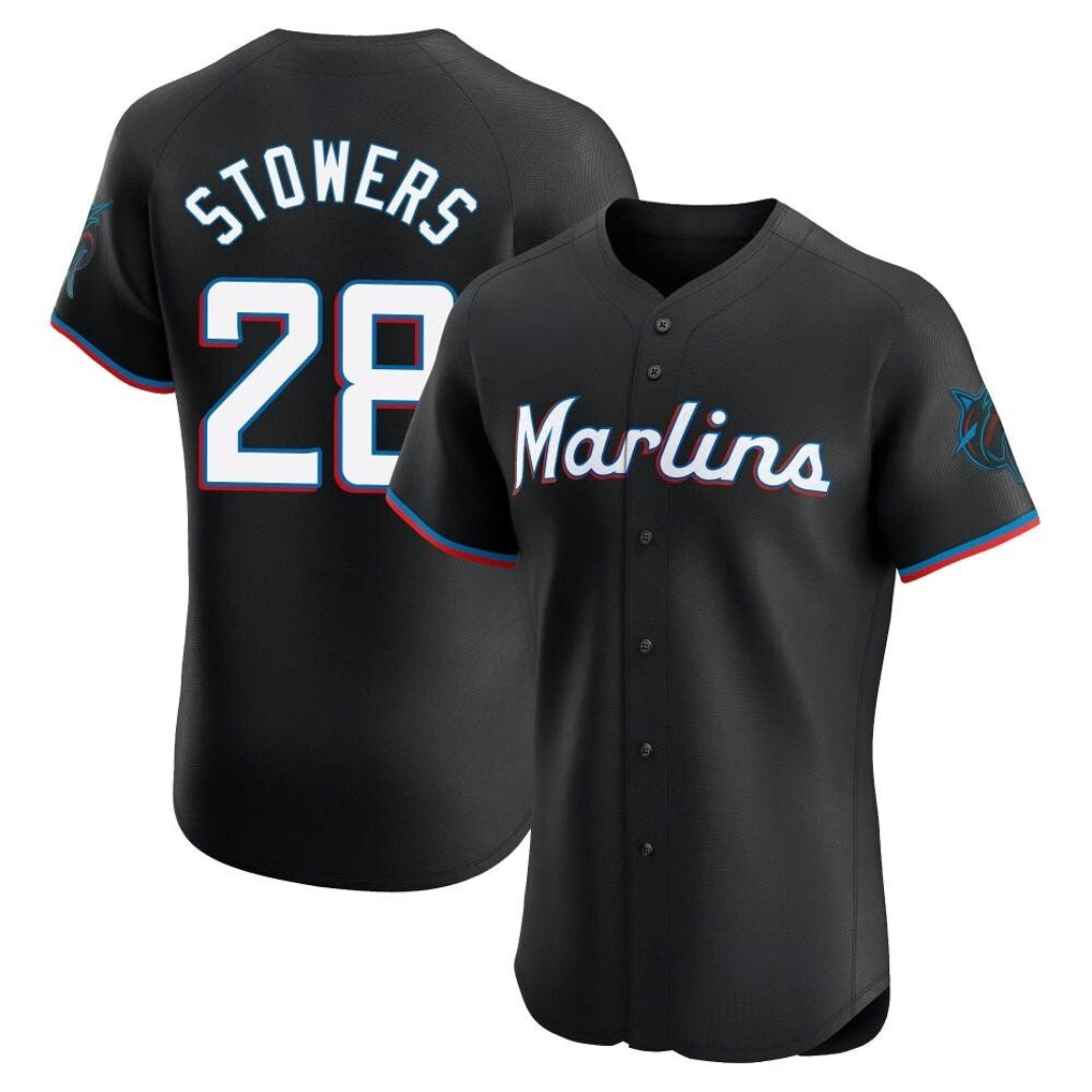 Ldoa M.Marlins #28 Kyle Stowers Player Black Vapor Home Limited Elite Stitched Jerseys