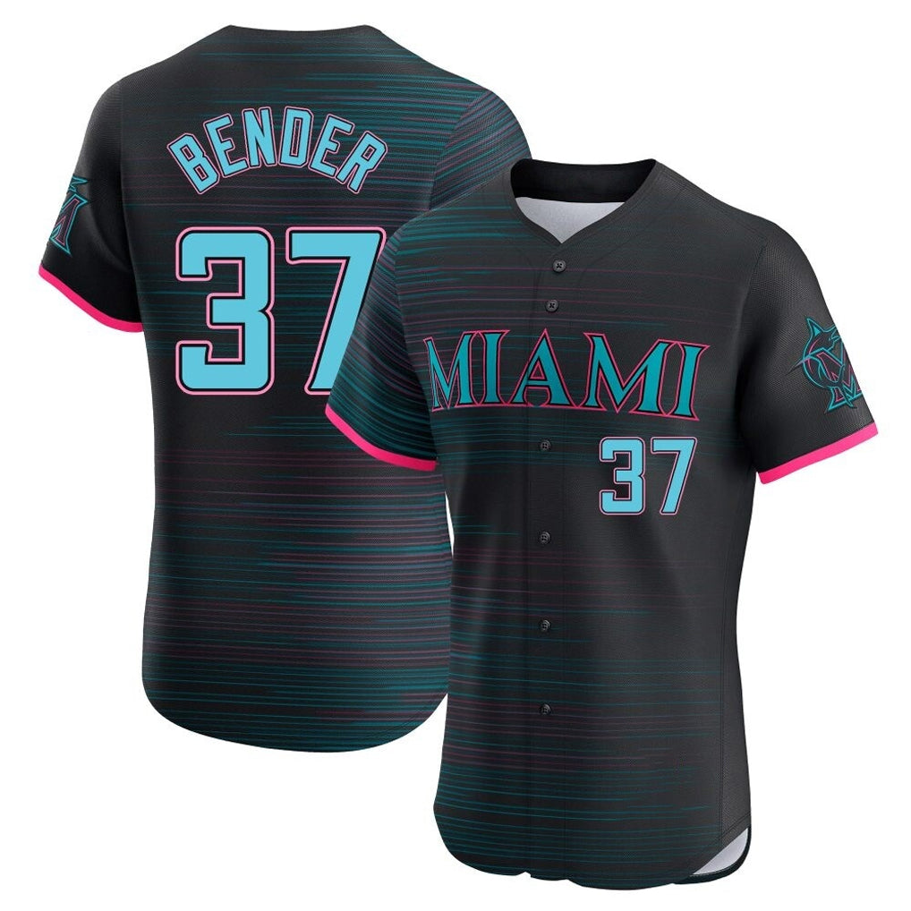 Ldoa M.Marlins #37 Anthony Bender Player Black City Connect Home Limited Elite Stitched Jerseys