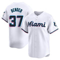 Ldoa M.Marlins #37 Anthony Bender Player White  Home Limited Stitched Jerseys