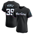 Ldoa M.Marlins #39 Eury Perez Player Black Vapor Home Limited Elite Stitched Jerseys