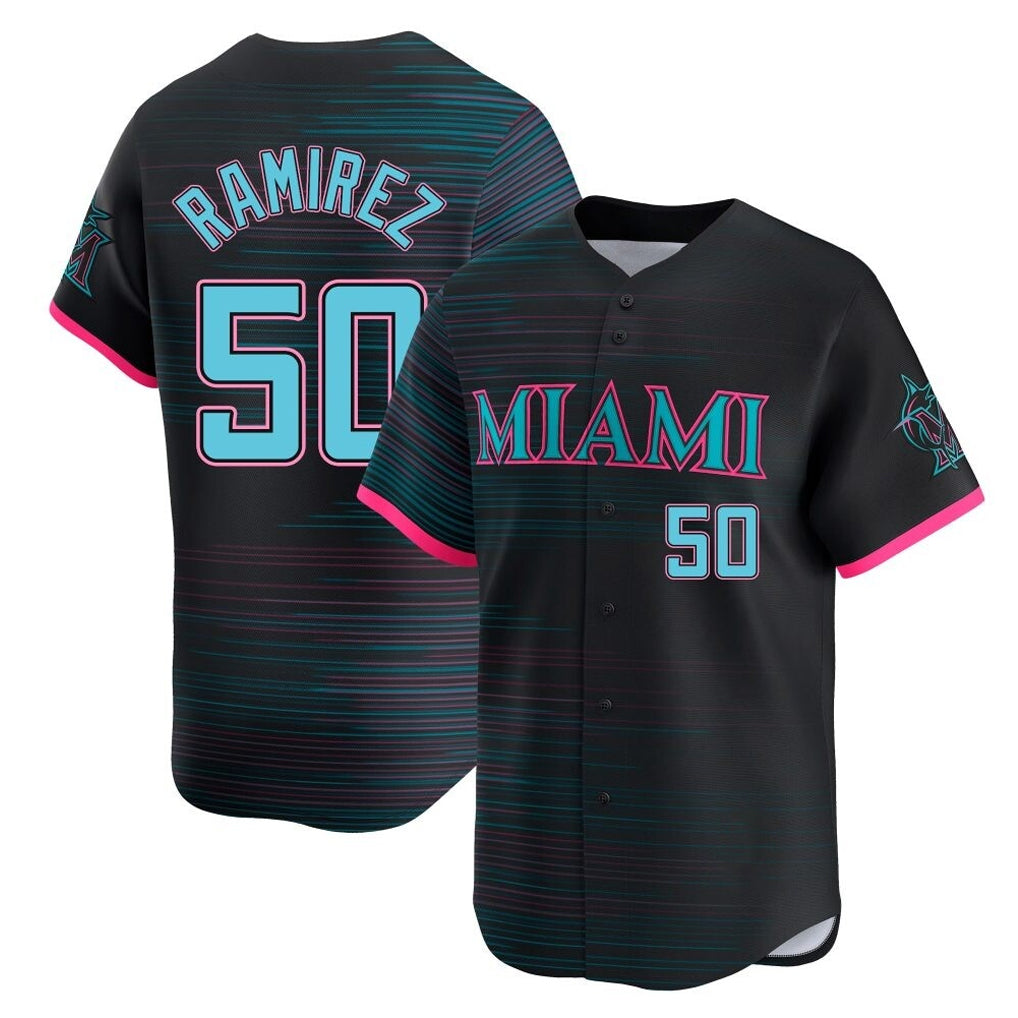 Ldoa M.Marlins #50 Agustin Ramirez Player Black City Connect Home Limited Stitched Jerseys