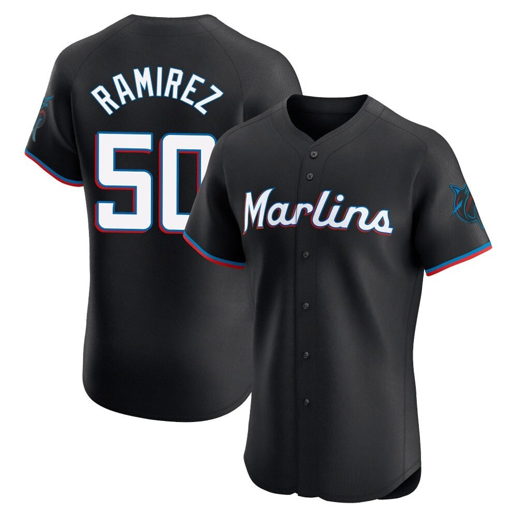 Ldoa M.Marlins #50 Agustin Ramirez Player Black Vapor Home Limited Elite Stitched Jerseys