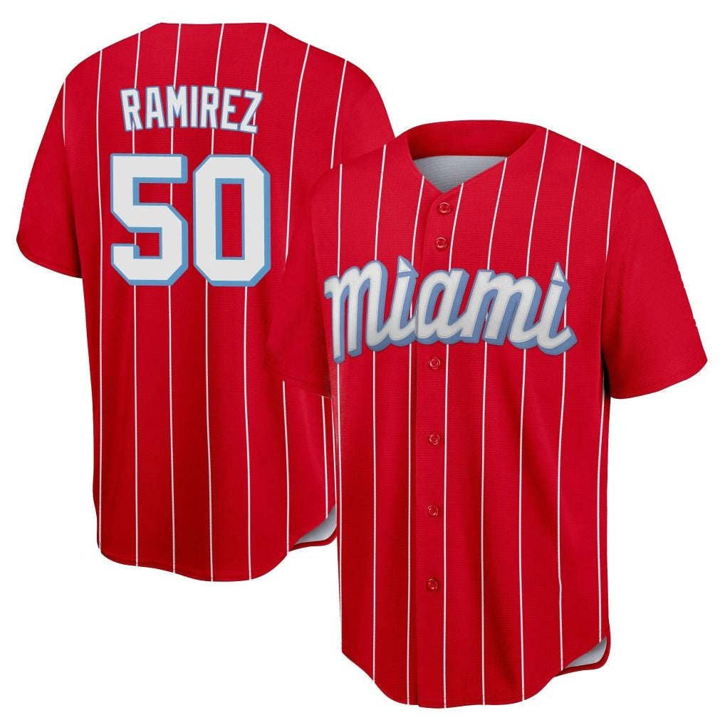 Ldoa M.Marlins #50 Agustin Ramirez Player Red City Connect Home Game Stitched Jerseys