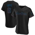 Ldoa M.Marlins #6 Otto Lopez Player Black Home Limited Elite Stitched Jerseys