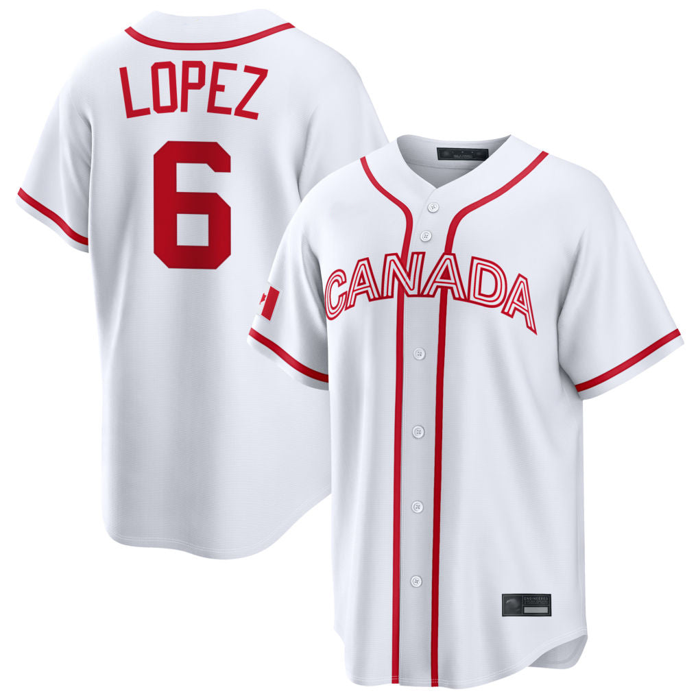 Ldoa M.Marlins #6 Otto Lopez Player White 2026 World Classic Home Pick-A-Player Stitched Jerseys