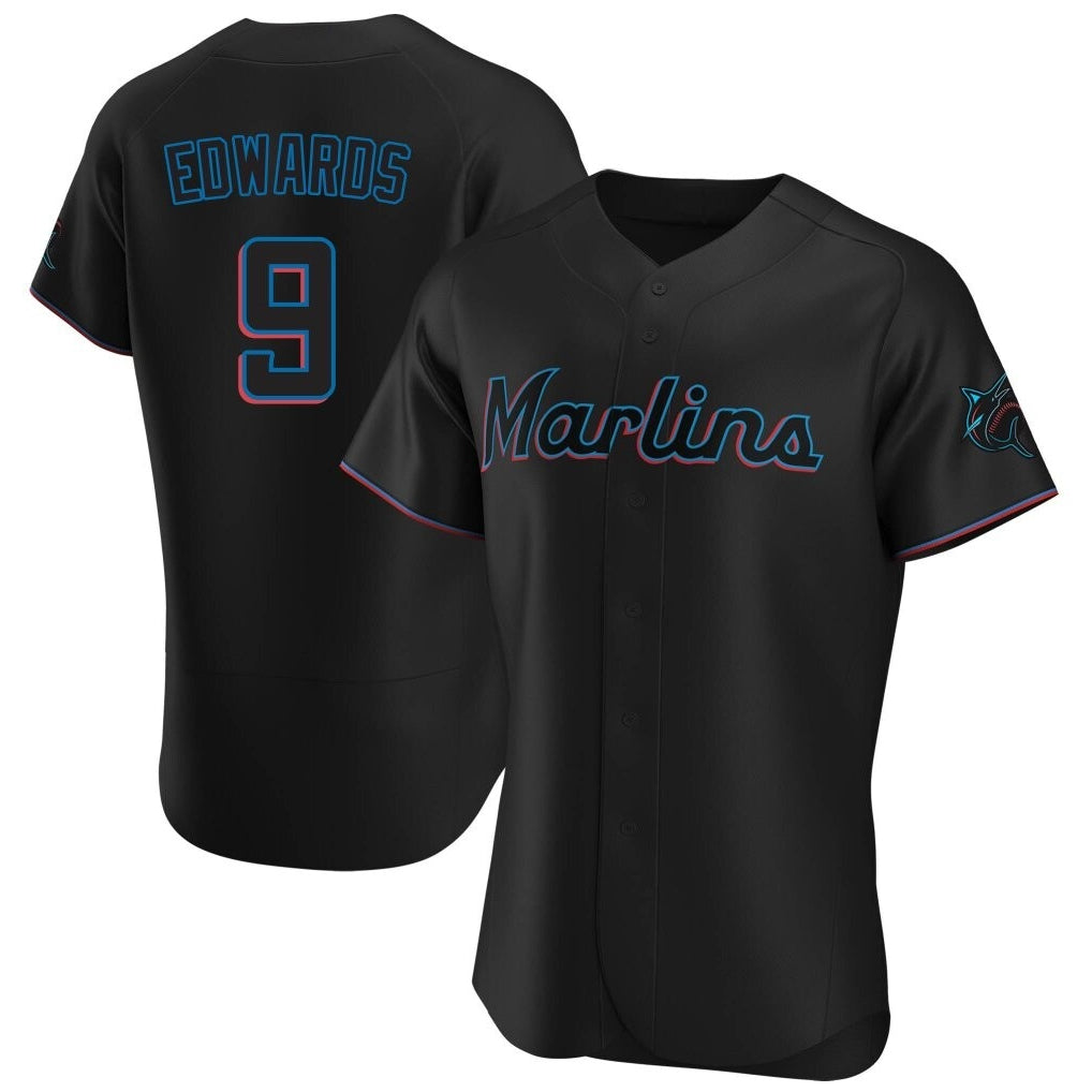 Ldoa M.Marlins #9 Xavier Edwards Player Black Home Limited Elite Stitched Jerseys