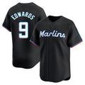 Ldoa M.Marlins #9 Xavier Edwards Player Black  Home Limited Stitched Jerseys