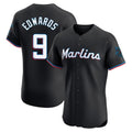 Ldoa M.Marlins #9 Xavier Edwards Player Black Vapor Home Limited Elite Stitched Jerseys