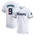 Ldoa M.Marlins #9 Xavier Edwards Player White  Home Limited Elite Stitched Jerseys