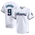 Ldoa M.Marlins #9 Xavier Edwards Player White  Home Limited Stitched Jerseys