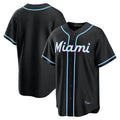 Ldoa M.Marlins Blank Player Black Fashion Out Home Game Stitched Jerseys