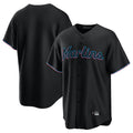 Ldoa M.Marlins Blank Player Black  Home Game Stitched Jerseys
