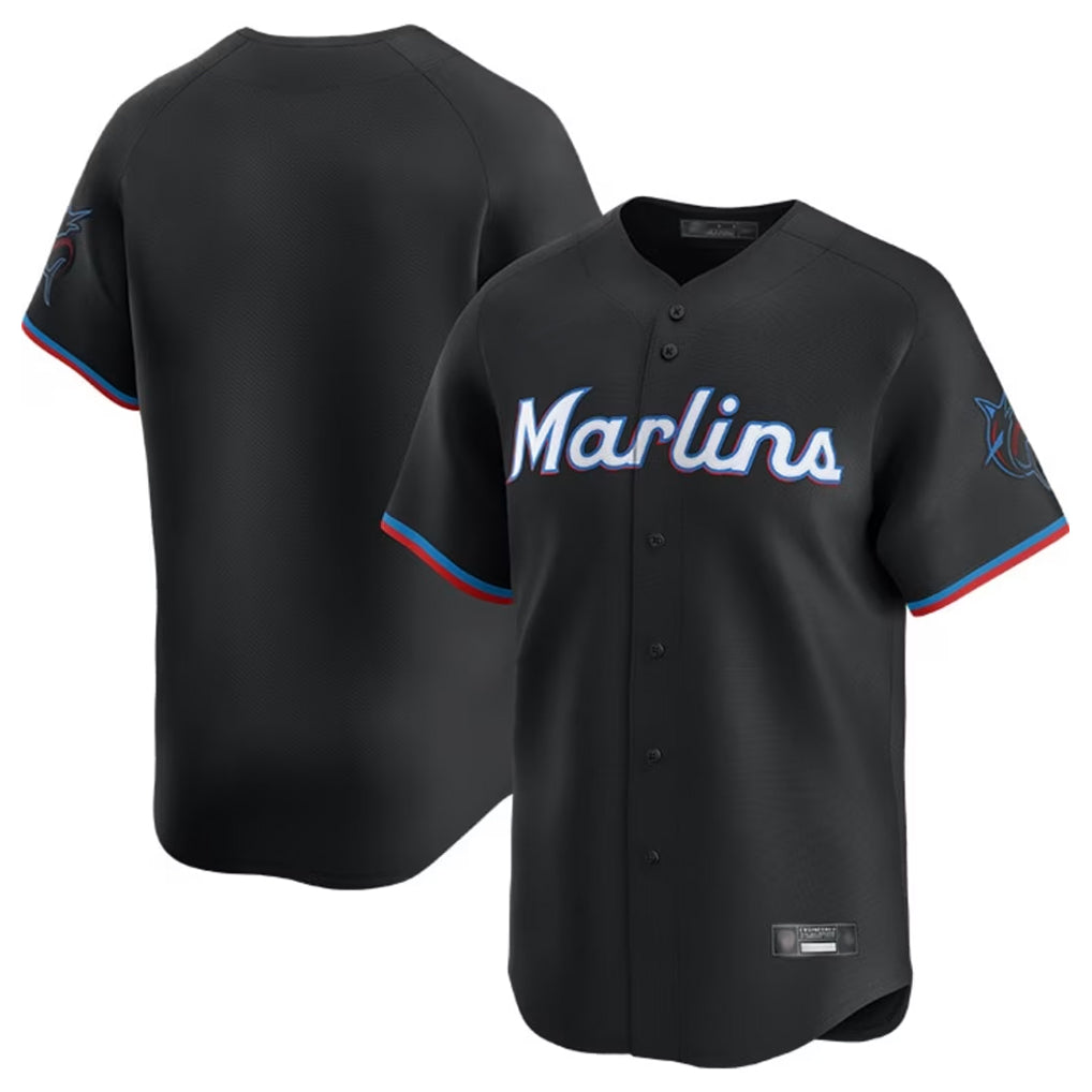 Ldoa M.Marlins Blank Player Black Home Limited Stitched Jerseys