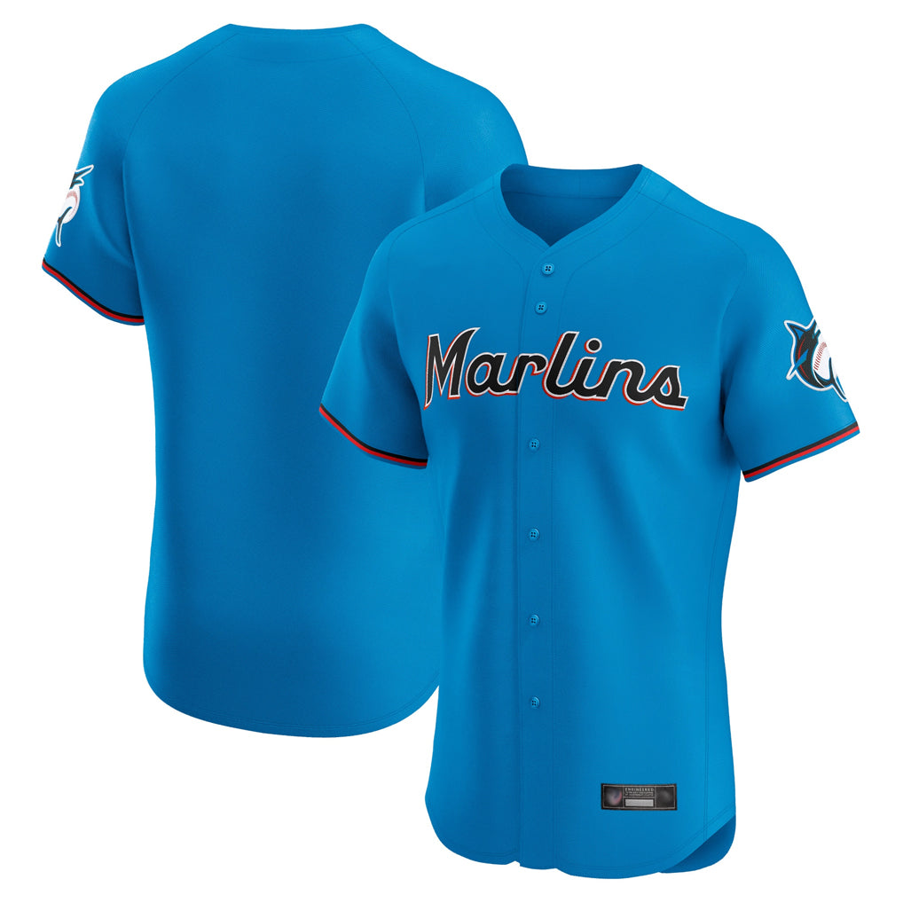 Ldoa M.Marlins Blank Player Blue Home Limited Elite Stitched Jerseys