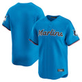Ldoa M.Marlins Blank Player Blue Home Limited Stitched Jerseys